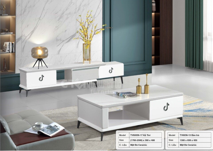 Bàn trà mặt đá hiện đại GR056