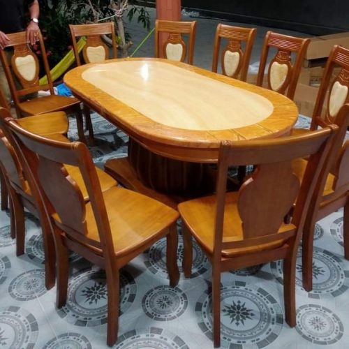 Bộ bàn ăn Oval gỗ cao cấp nhập khẩu GR02 5 Bo-ban-an-Oval-go