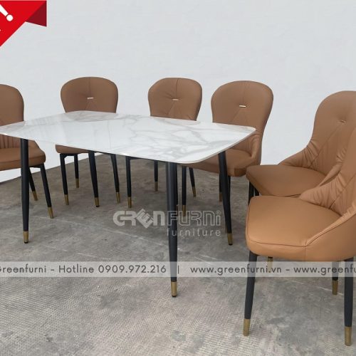 Bộ Bàn Ăn Mặt Đá Hiện Đại Nhập Khẩu GR001X 4 GR001X 2