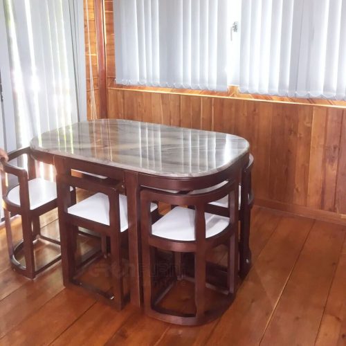 Bộ bàn ăn 6 ghế xếp gọn 1M3 nhập khẩu GR60005-N 7 Bộ bàn ăn 6 ghế xếp gọn 1m3 nhập khẩu GR60005-N