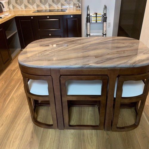 Bộ bàn ăn 6 ghế xếp gọn 1M3 nhập khẩu GR60005-N 8 Bộ bàn ăn 6 ghế xếp gọn 1m3 nhập khẩu GR60005-N