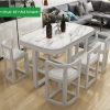 Bộ bàn ăn 6 ghế xếp gọn 1m3 nhập khẩu GR60005-N