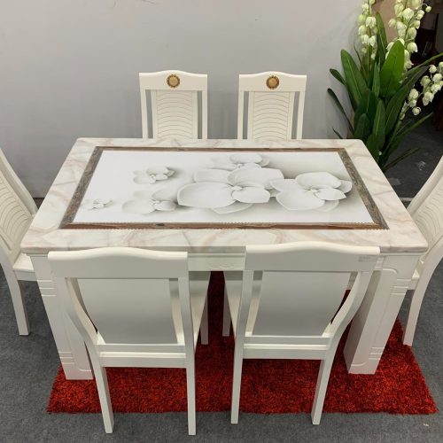 Bộ bàn ăn mặt đá cao cấp GR037 4 Bộ bàn ăn mặt đá cao cấp GR 037