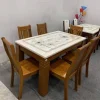 Bộ bàn ăn mặt đá chữ nhật 1m4 GR034