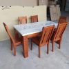 Bộ bàn ăn mặt đá chữ nhật 1m6 GR 049