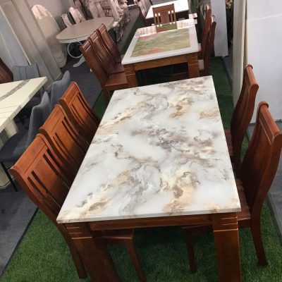 Bộ bàn ăn mặt đá chữ nhật GR 029