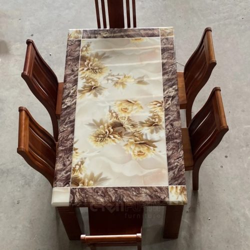 Bộ bàn ăn mặt đá GR062 5 Bộ bàn ăn mặt đá GR062