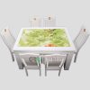 Bộ Bàn Ăn Mặt Đá Hoa 3D GR839