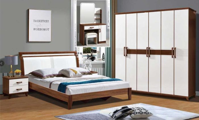 Bộ giường ngủ hiện đại nhập khẩu GR913