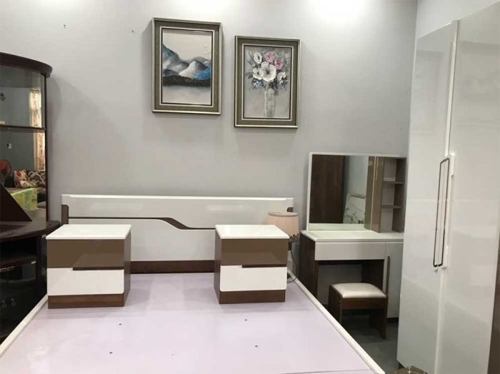 Bộ giường tủ hiện đại khập khẩu GR1802
