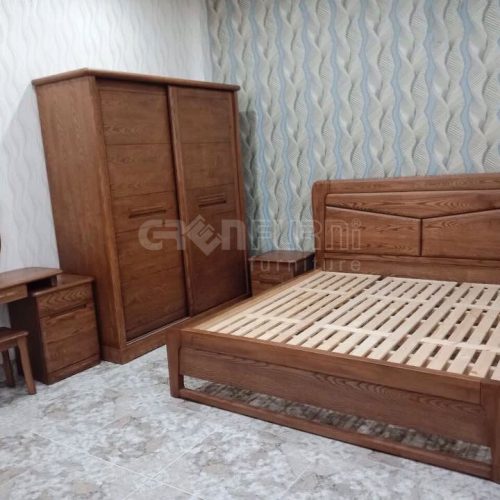 Bộ giường tủ nhập khẩu GR Walnut
