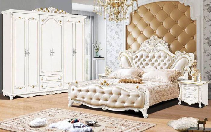 Bộ giường tủ tân cổ điển nhập khẩu GR A32