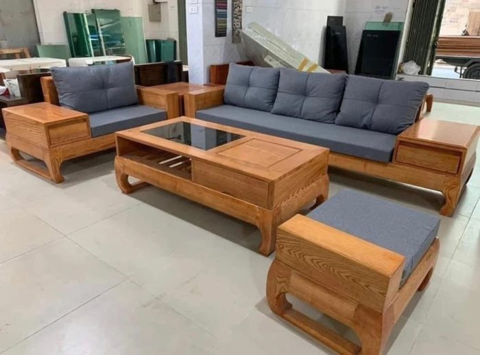 Bộ Sofa Gỗ Sồi Cao Cấp GR DG04