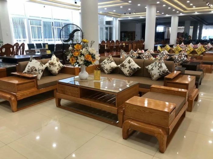 Bộ Sofa Gỗ Sồi Cao Cấp GR DG05