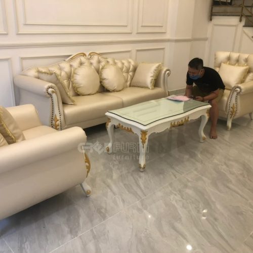 Bộ sofa nệm da cao cấp cổ điển GR Louis01 9 Bộ sofa nệm da cao cấp cổ điển GR Louis01