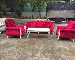 Bộ sofa nệm da cao cấp cổ điển GR Louis01