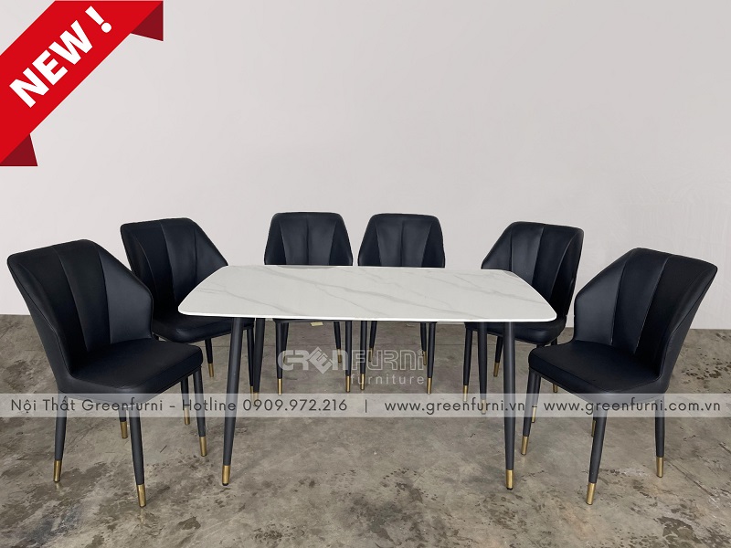 Bộ bàn ăn mặt đá hiện đại nhập khẩu GR001A 7 Bộ bàn ăn mặt đá hiện đại nhập khẩu GR001A