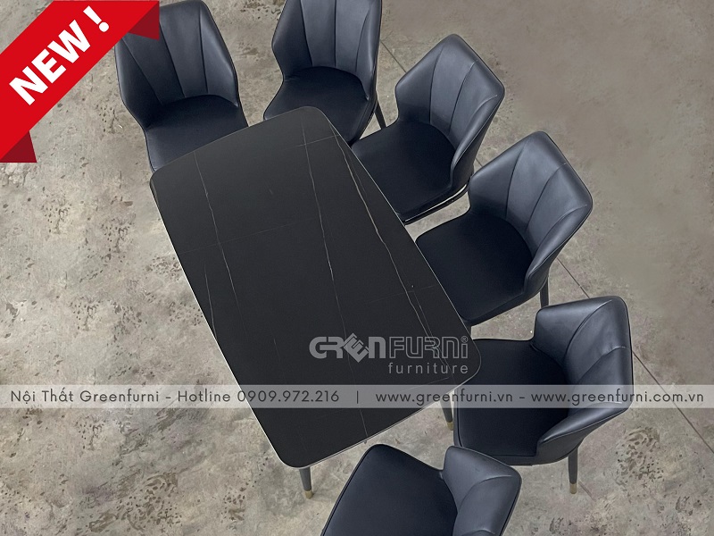 Bộ bàn ăn mặt đá hiện đại nhập khẩu GR001A 8 Bộ bàn ăn mặt đá hiện đại nhập khẩu GR001A