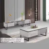 Set Bàn Trà Kệ Tivi Mặt Đá Hiện Đại GR066