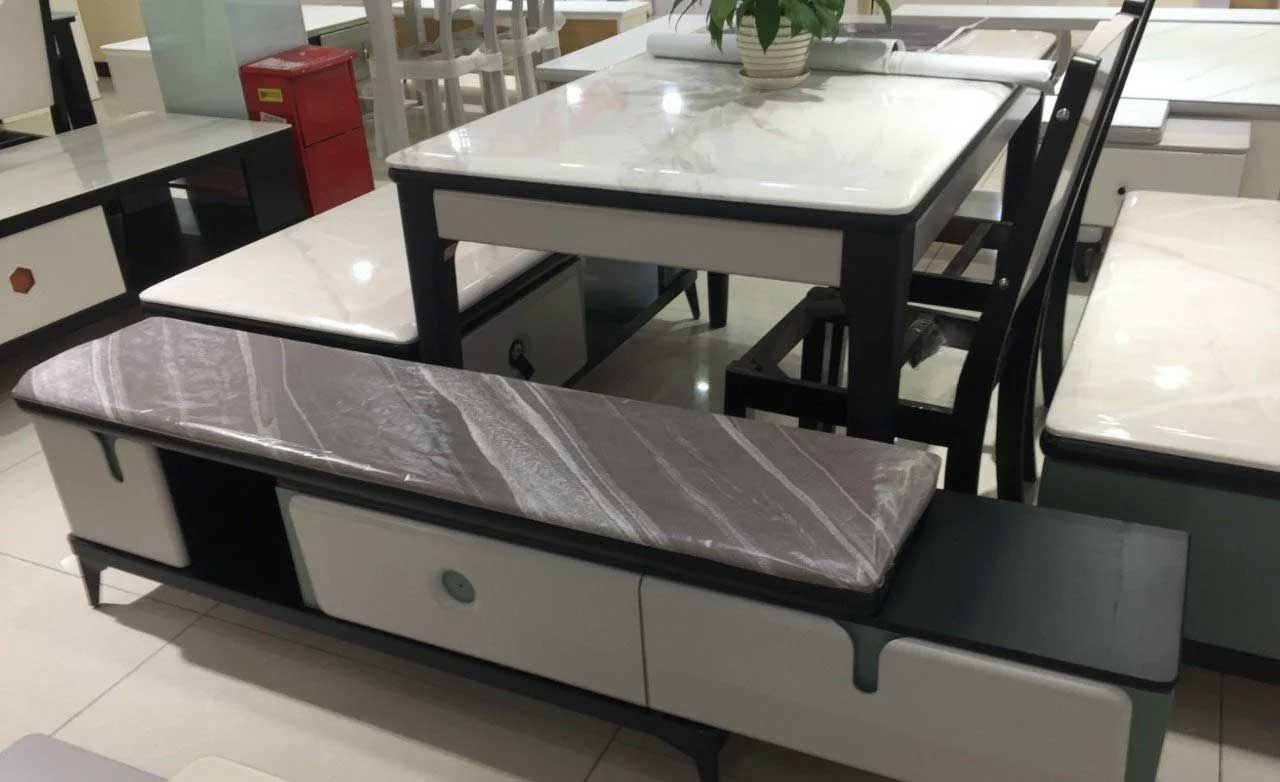 Set Bàn Trà Kệ Tivi Mặt Đá Nhập Khẩu GR813-TS