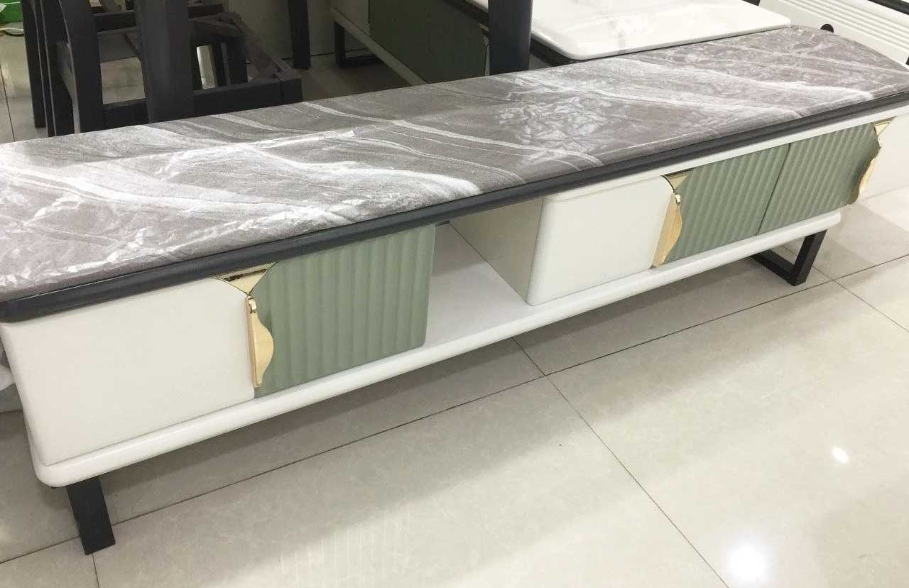 Set Bàn Trà Kệ Tivi Mặt Đá Nhập Khẩu GR917-TS