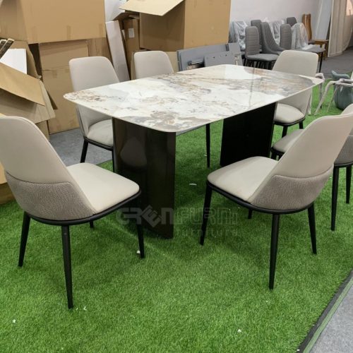 Bộ bàn ăn hiện đại ghế bọc nệm GR017XC 3 Bộ bàn ăn hiện đại ghế bọc nệm GR017XC