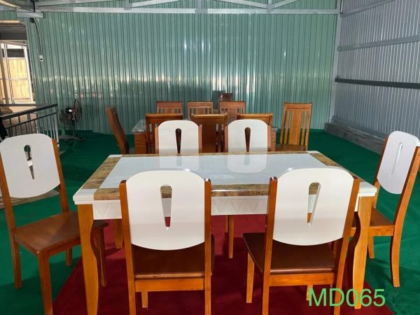 Bộ bàn ăn mặt đá chữ nhật GR PRADO065
