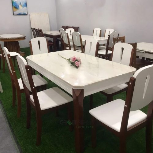 Bộ Bàn Ăn Mặt Đá 1m4 6 Ghế Chữ Nhật GR Cerato 02 3 Bộ Bàn Ăn Mặt Đá Chữ Nhật GR Cerato 02