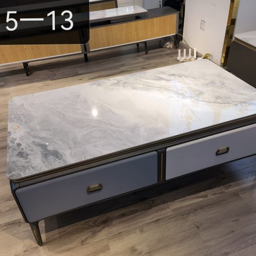 Set bàn trà kệ tivi mặt đá nhập khẩu GR015Q