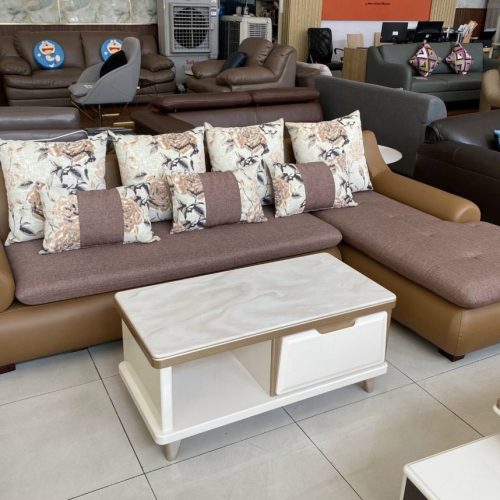 Bộ sofa góc thư giãn da cao cấp GR104