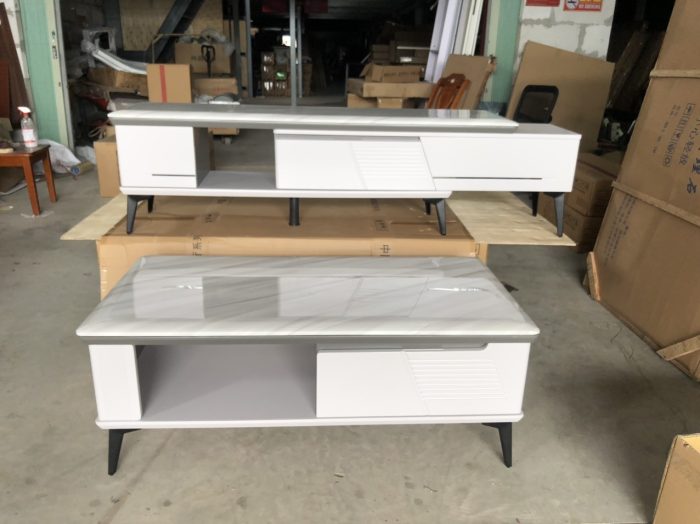 Set trà kệ tivi mặt đá nhập khẩu GR038