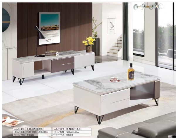 Bàn trà mặt đá hiện đại nhập khẩu GR246