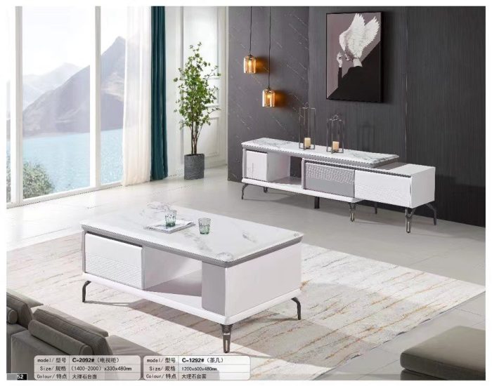 Bàn trà mặt đá hiện đại nhập khẩu GR292