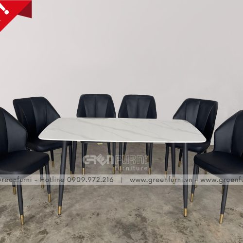 Bộ bàn ăn hiện đại ghế bọc nệm GR C01-XAM 9 f5c378c5fd612c3f7570