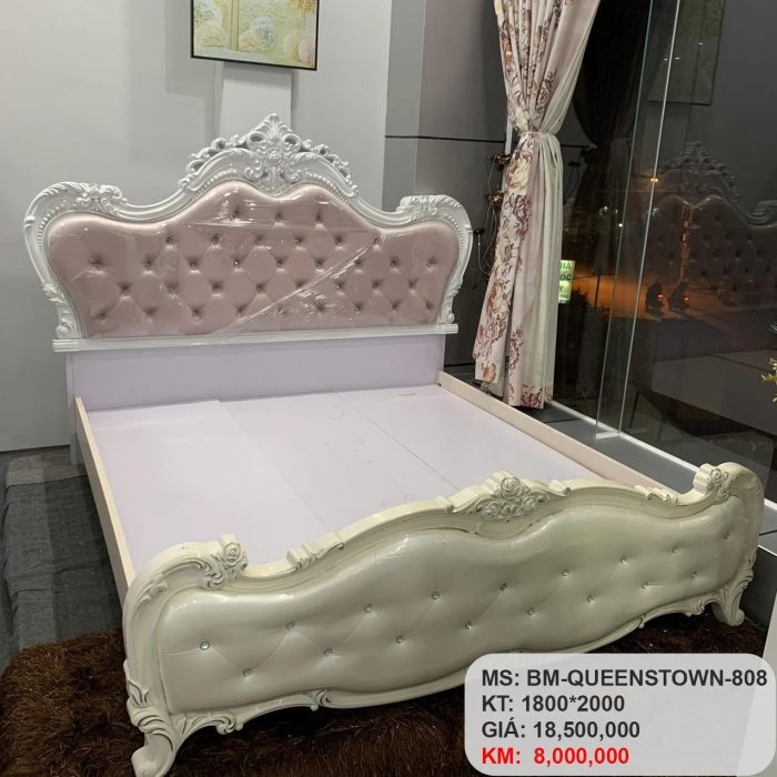 Giường ngủ tân cổ điển cao cấp nhập khẩu GR 808