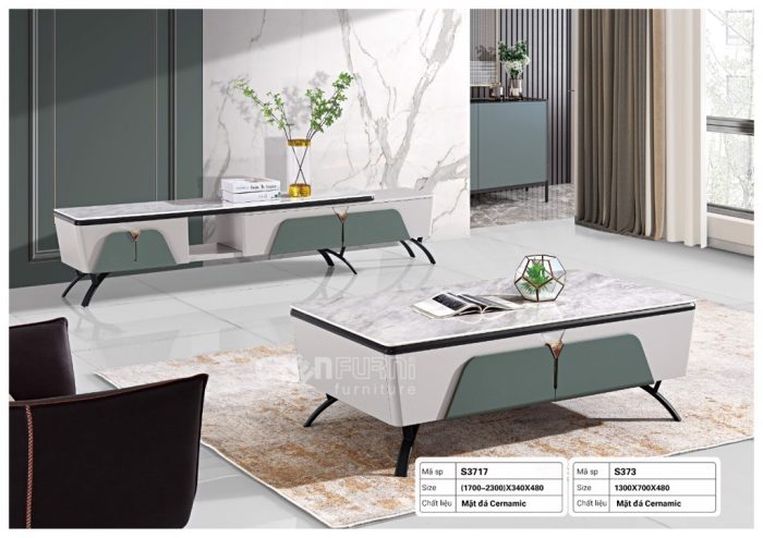 Set Bàn Trà Kệ Tivi Cao Cấp Nhập Khẩu GR373