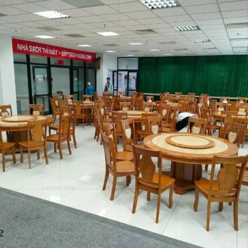 Bo ban an mat da tron Doha cao cap noi that Greenfurni GR002 5