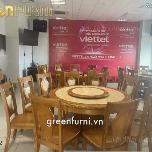 Bo ban an mat da tron Doha cao cap noi that Greenfurni GR002 6