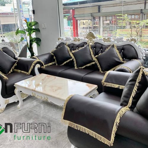 Bộ sofa da tân cổ điển cao cấp GR-LUOIS08 9 Bộ sofa da tân cổ điển cao cấp GR-LUOIS08