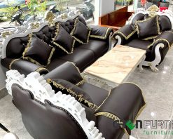 Bộ sofa da tân cổ điển cao cấp GR-LUOIS08