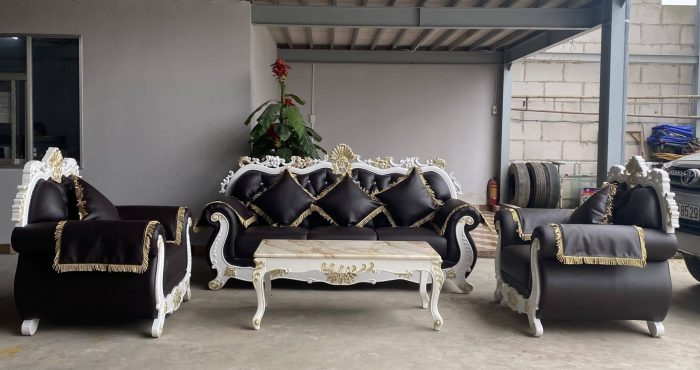 Bộ sofa da tân cổ điển cao cấp GR-LUOIS08