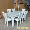 Bộ bàn ăn mặt đá Marble nhập khẩu GR078