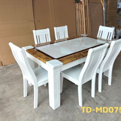 Bộ bàn ăn mặt đá nhập khẩu GR075 9 bo ban an nhap khau gr075 2