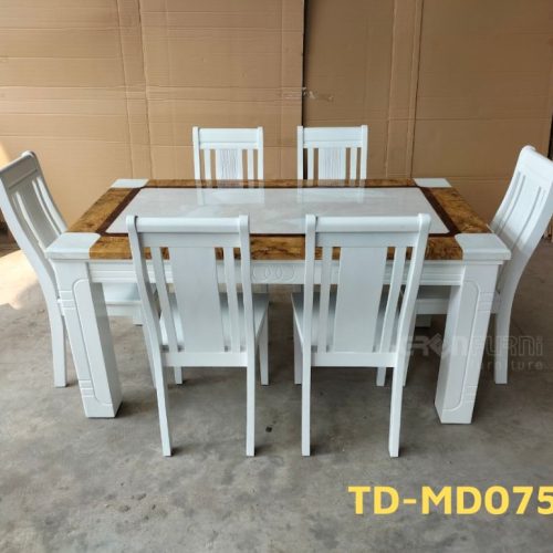 Bộ bàn ăn mặt đá nhập khẩu GR075 6 bo ban an nhap khau gr075 3