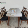 Bàn ăn gỗ mặt đá Ceramic 6 ghế GR-KAIDO 09
