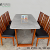 Bàn ăn gỗ mặt đá Ceramic 6 ghế GR-KYTO 01