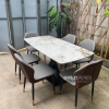 Bộ bàn ăn mặt đá mặt đá Ceramic GR012