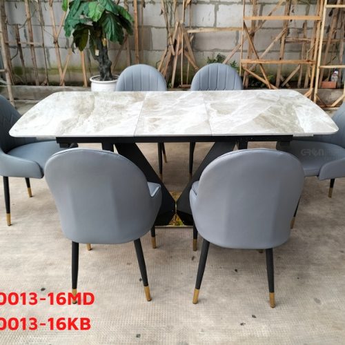 Bộ bàn ăn thông minh chân sắt GR013 14 TD60013 16 XAM 3
