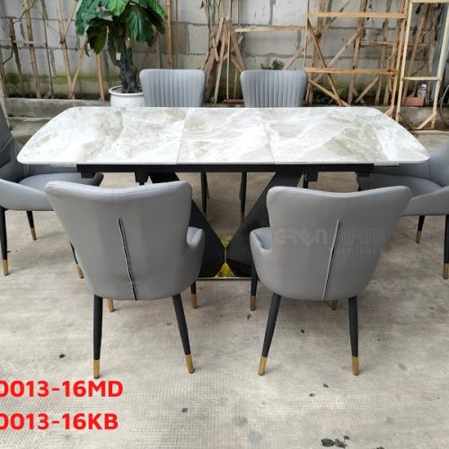 Bộ bàn ăn thông minh chân sắt GR013 15 TD60013 16 xam 1