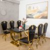 Bộ bàn ăn tân cổ điển tone đen huyền bí AG09